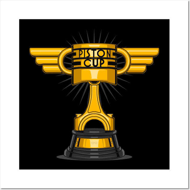 Cars Piston Cup (Gold) Wall Art by Jiooji Project